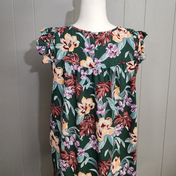Loft Floral Print Blouse Tank Top - Picture 10 of 13